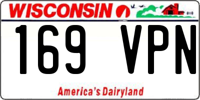 WI license plate 169VPN