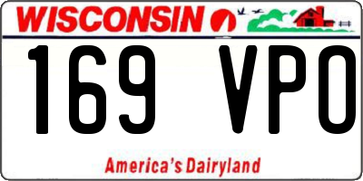 WI license plate 169VPO