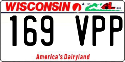 WI license plate 169VPP