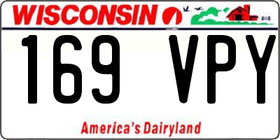 WI license plate 169VPY