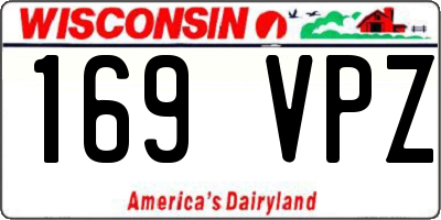 WI license plate 169VPZ