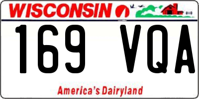 WI license plate 169VQA