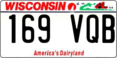 WI license plate 169VQB