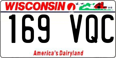 WI license plate 169VQC