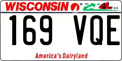 WI license plate 169VQE