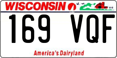 WI license plate 169VQF