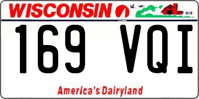 WI license plate 169VQI