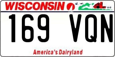 WI license plate 169VQN