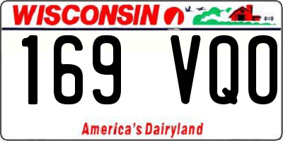 WI license plate 169VQO
