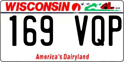 WI license plate 169VQP