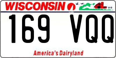 WI license plate 169VQQ