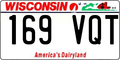 WI license plate 169VQT