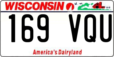 WI license plate 169VQU