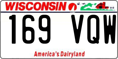 WI license plate 169VQW