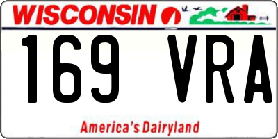 WI license plate 169VRA