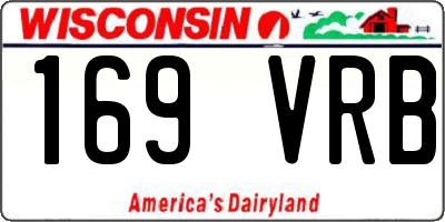 WI license plate 169VRB