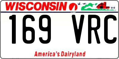 WI license plate 169VRC