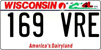WI license plate 169VRE