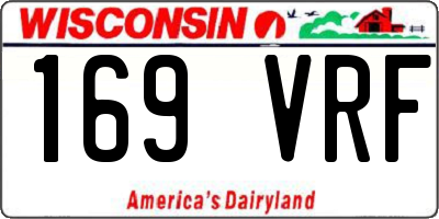 WI license plate 169VRF