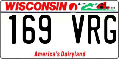 WI license plate 169VRG