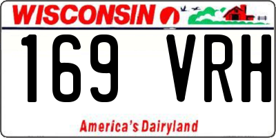 WI license plate 169VRH