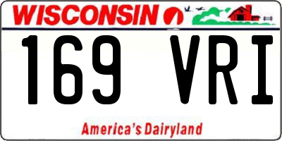WI license plate 169VRI