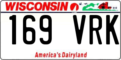WI license plate 169VRK
