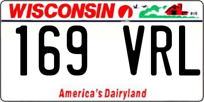 WI license plate 169VRL