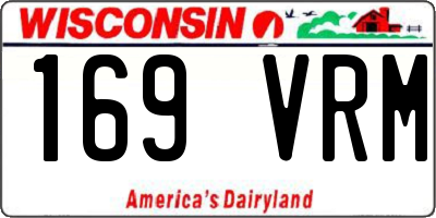 WI license plate 169VRM