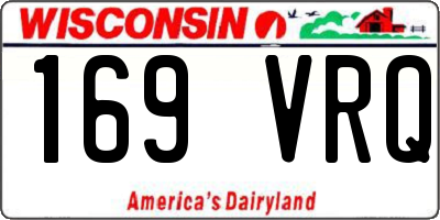 WI license plate 169VRQ