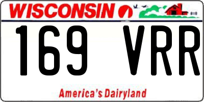 WI license plate 169VRR