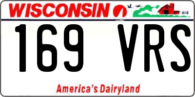 WI license plate 169VRS