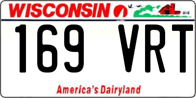 WI license plate 169VRT