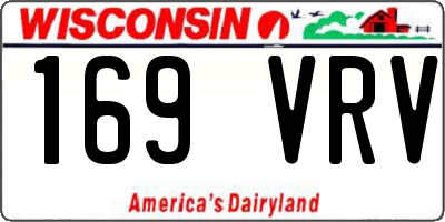 WI license plate 169VRV