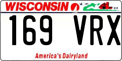 WI license plate 169VRX