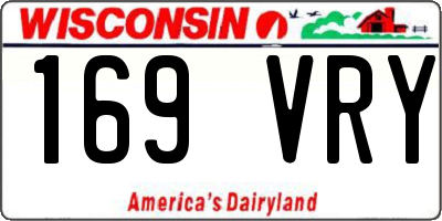 WI license plate 169VRY