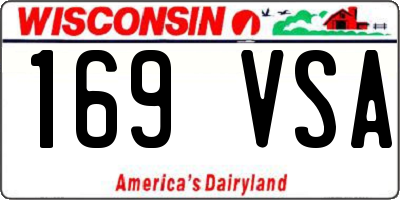 WI license plate 169VSA