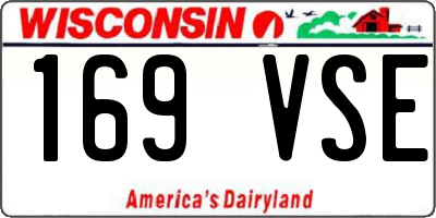 WI license plate 169VSE