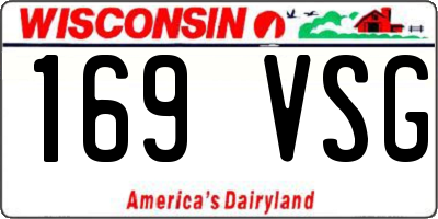 WI license plate 169VSG