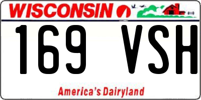 WI license plate 169VSH