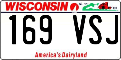 WI license plate 169VSJ