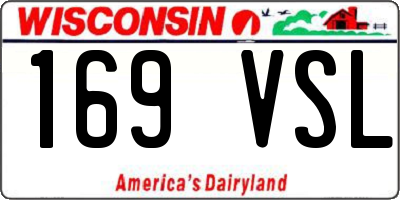 WI license plate 169VSL
