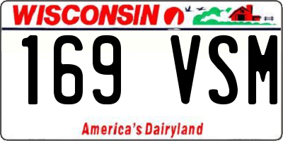WI license plate 169VSM