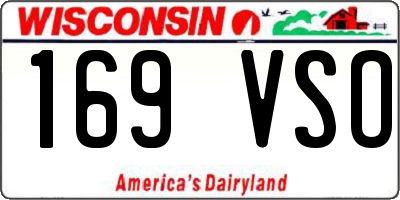 WI license plate 169VSO