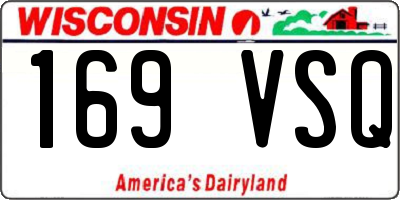 WI license plate 169VSQ