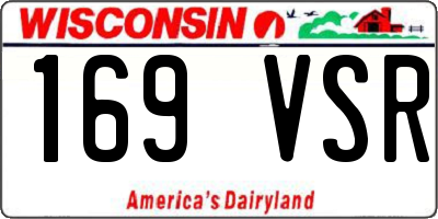 WI license plate 169VSR