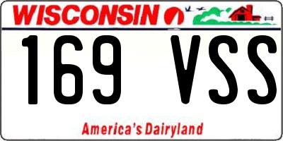WI license plate 169VSS