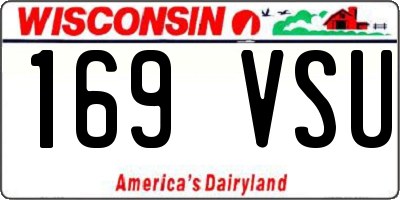 WI license plate 169VSU