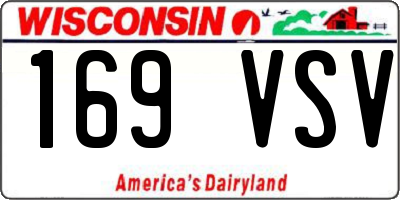 WI license plate 169VSV