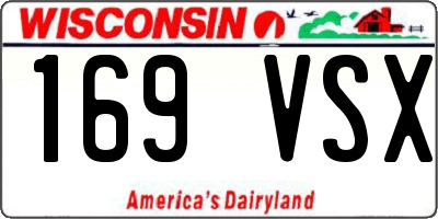WI license plate 169VSX